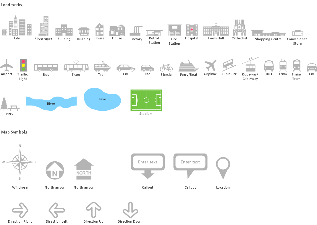 Spatial infographics design elements - Location map