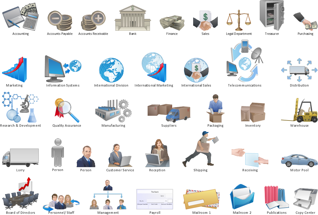 Design elements for drawing workflow diagrams