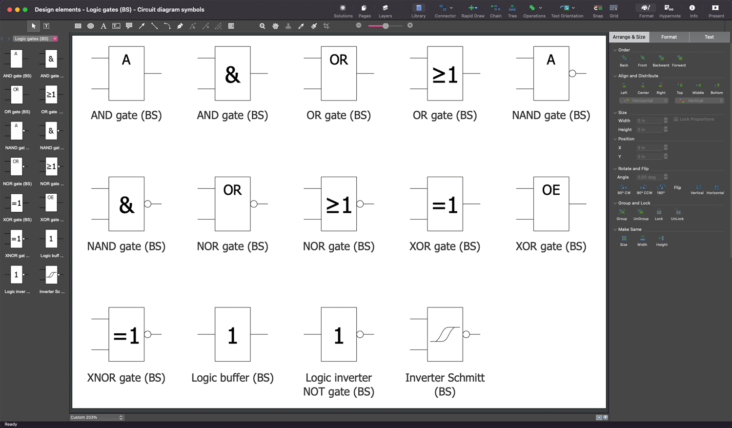 Logic Gate Symbols in ConceptDraw DIAGRAM