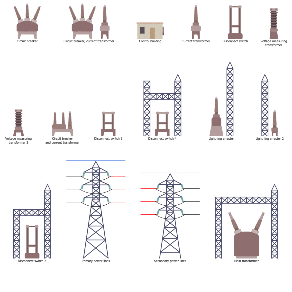 Industry Symbols in Energy Industry Infographics Solution