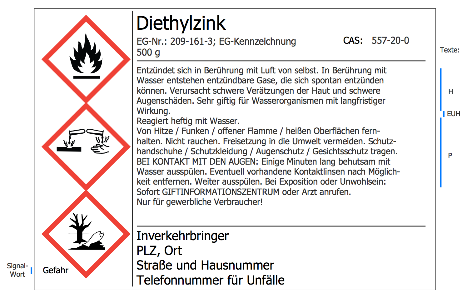 Hazard Chemical Sign *