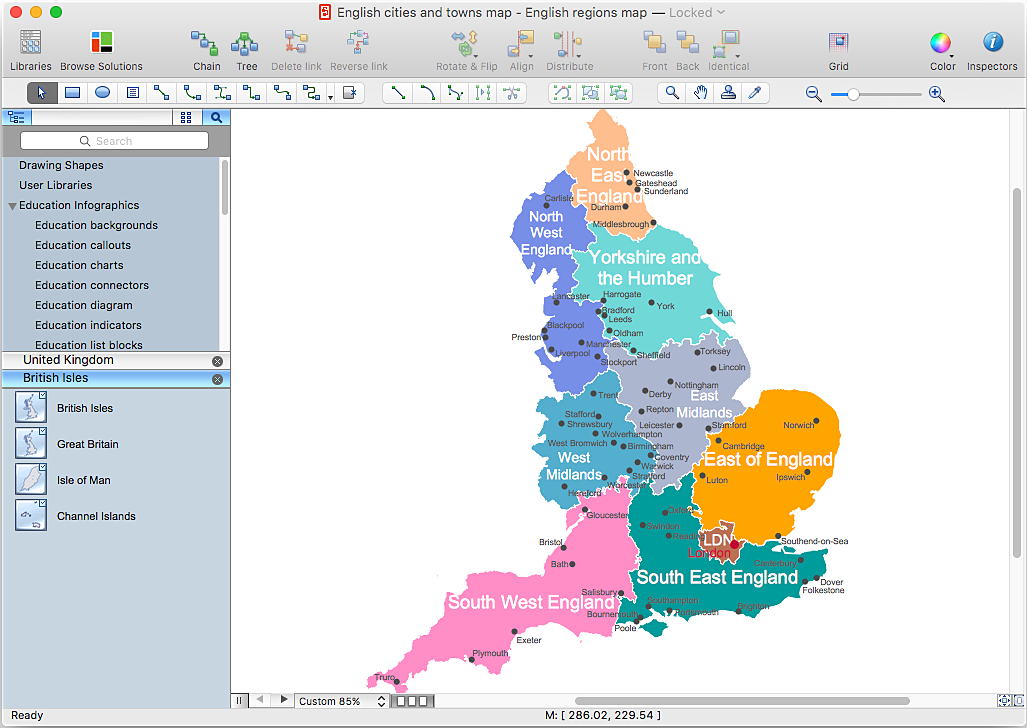 Depict the  United Kingdom  on a printable regional map