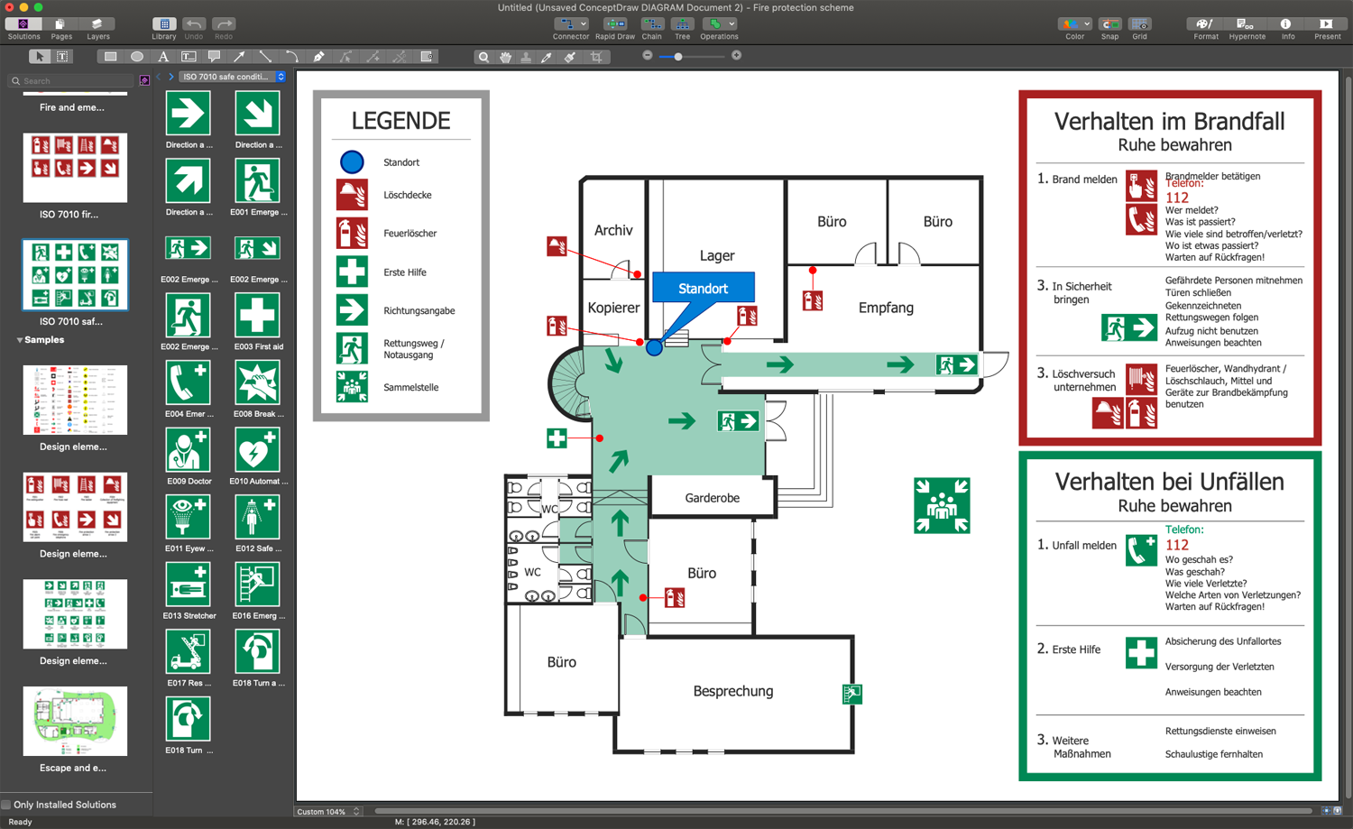 ConceptDraw DIAGRAM - Evacuation Plan Creator