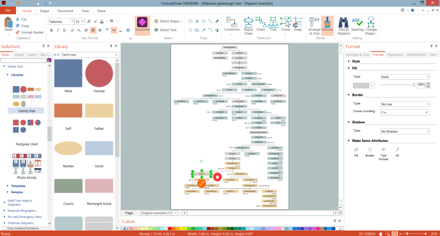 Family History Design in ConceptDraw Diagram