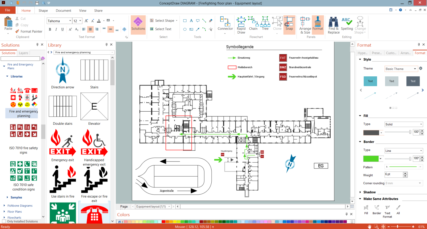 ConceptDraw DIAGRAM - Fire Escape Plan Maker