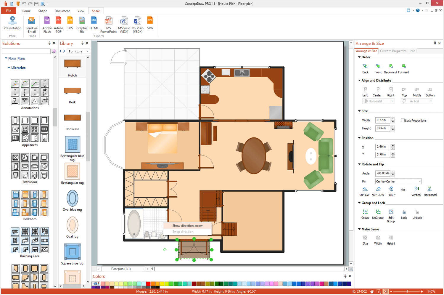 2D Floor Plan Drawing with ConceptDraw DIAGRAM