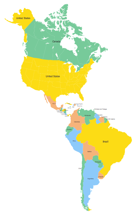 Geo Map Of Americas