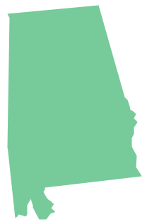 Geo Map - USA - Alabama *