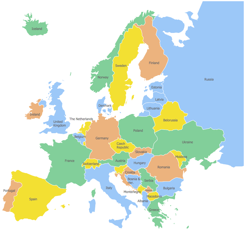 easy to read map of europe Geo Map Europe easy to read map of europe