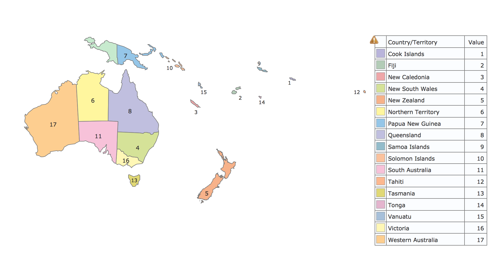 Geo Map - Oceania
