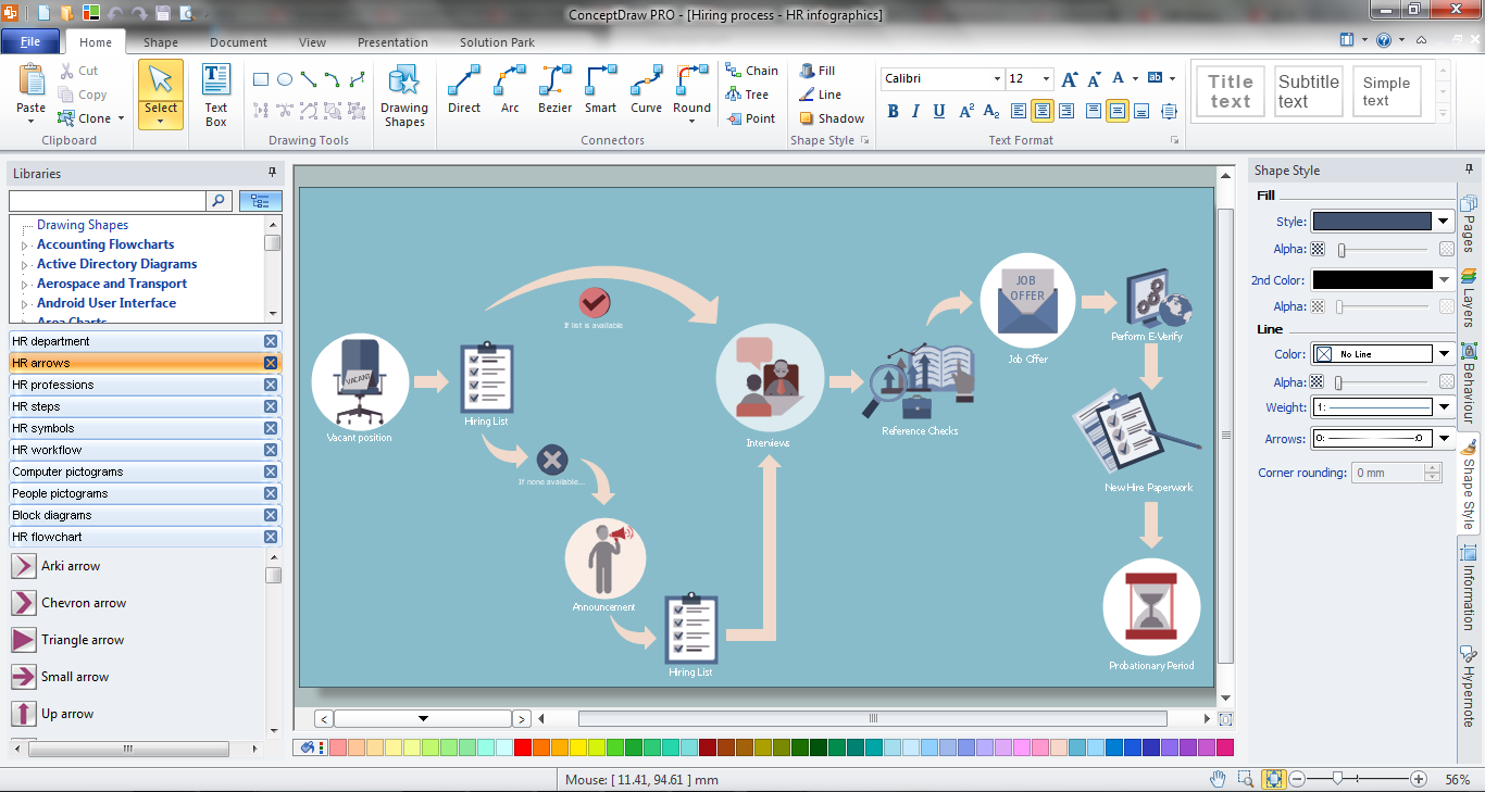 Hiring Process in ConceptDraw DIAGRAM