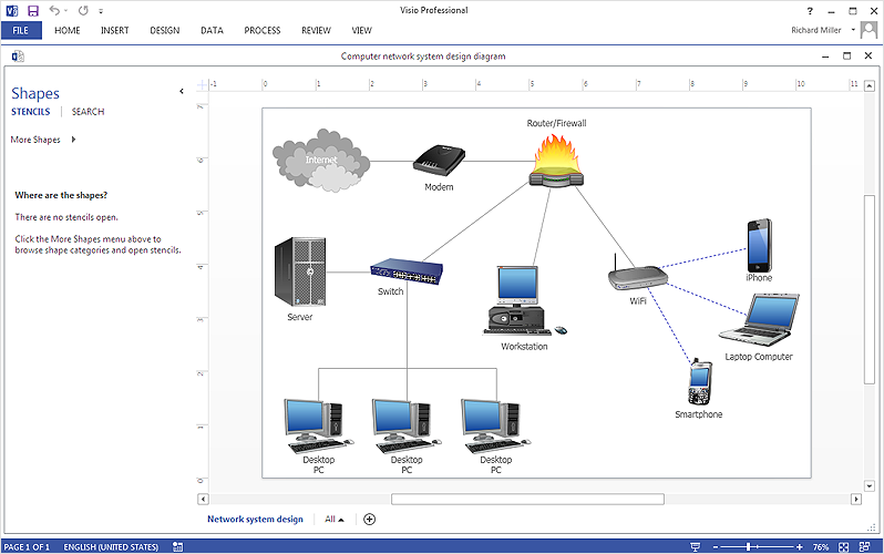 logical network diagram visio template