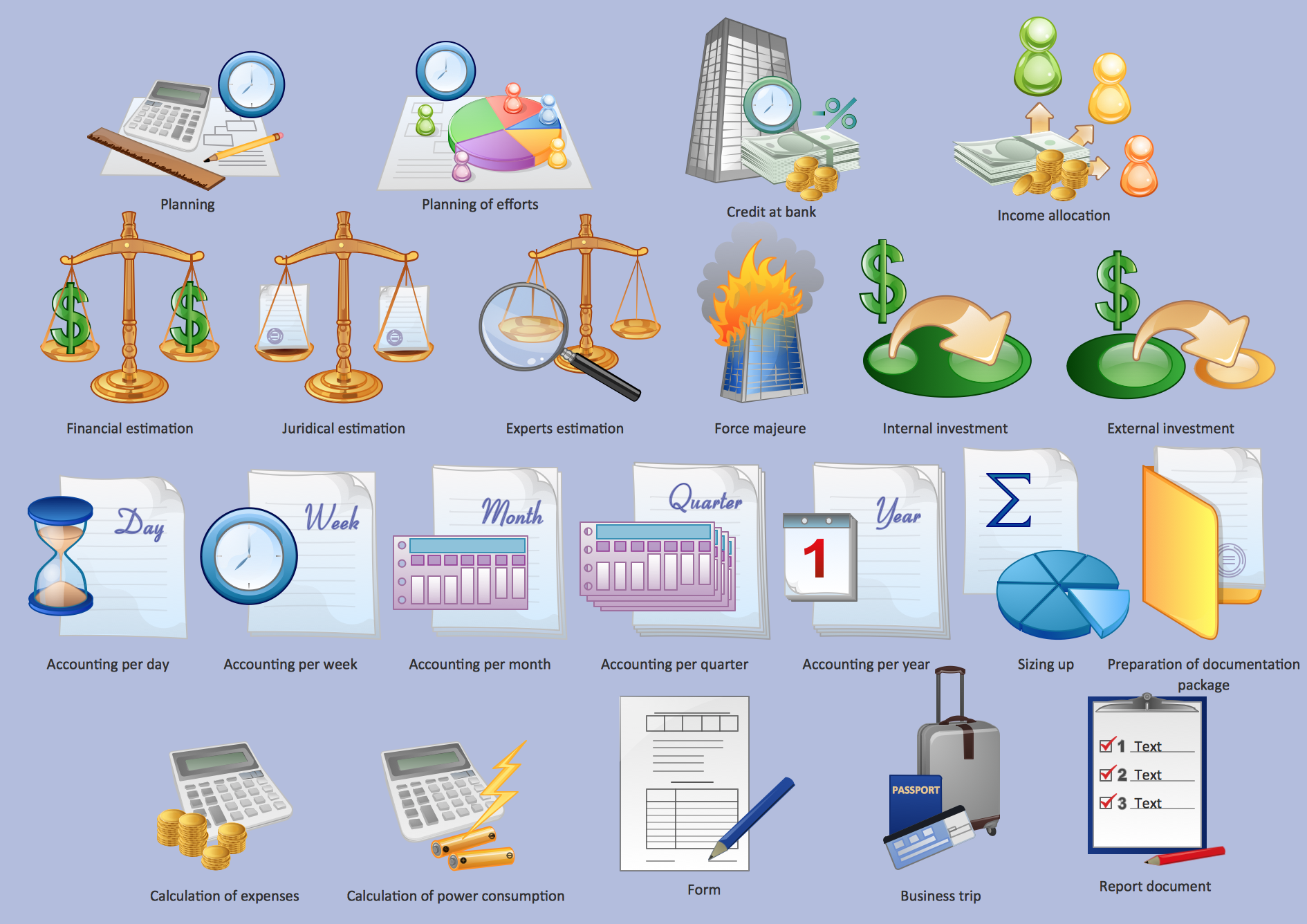 Management design element,  Management clipart