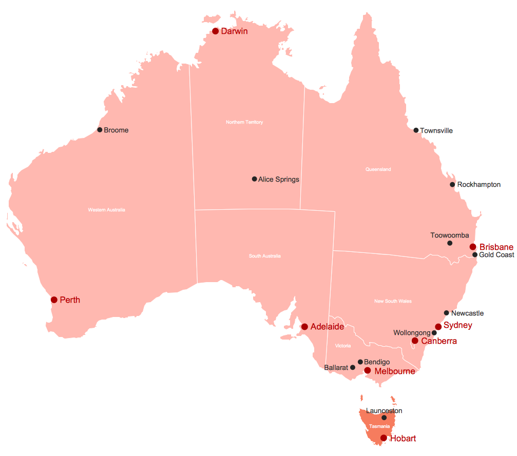 Map of Australia *