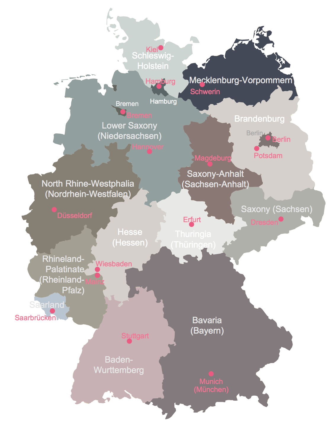 Map Of Germany With Cities