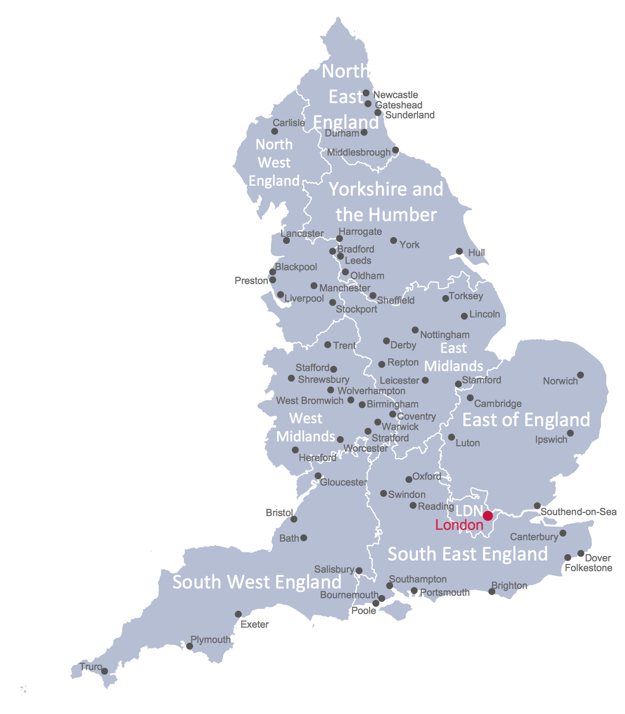Map of England *