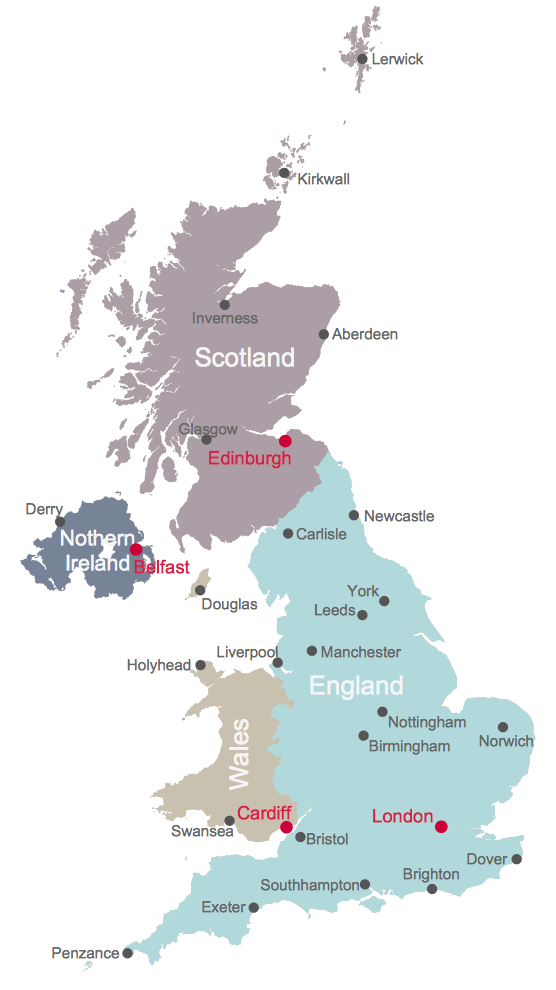 United Kingdom Map *