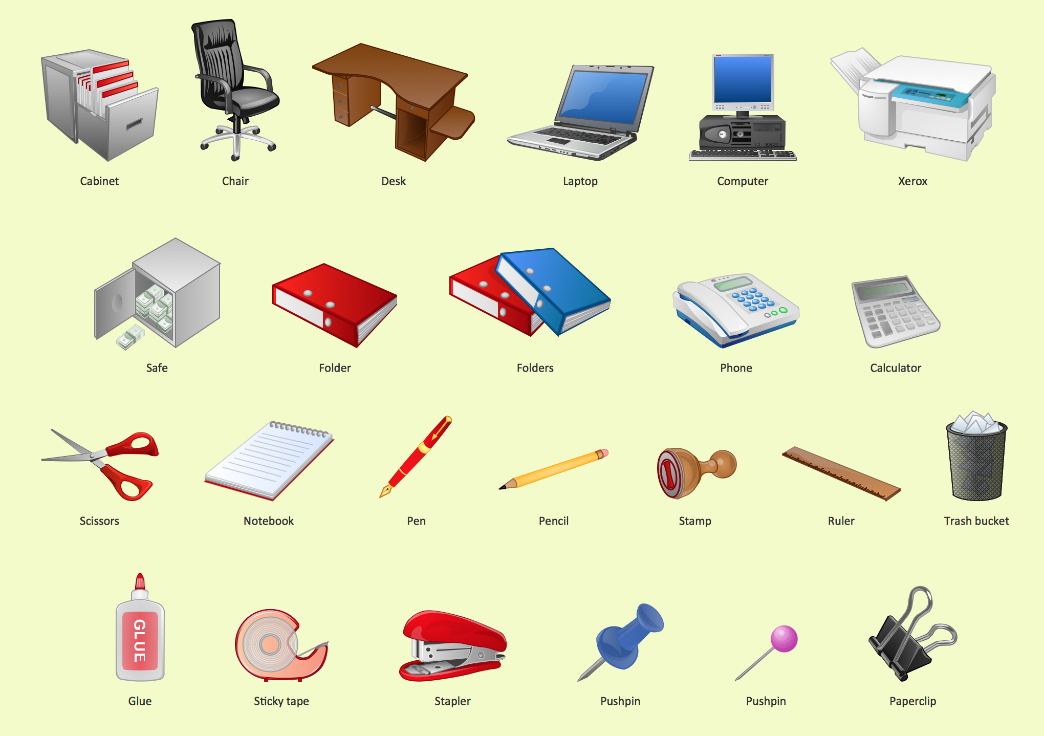 Office design element,  Office clipart