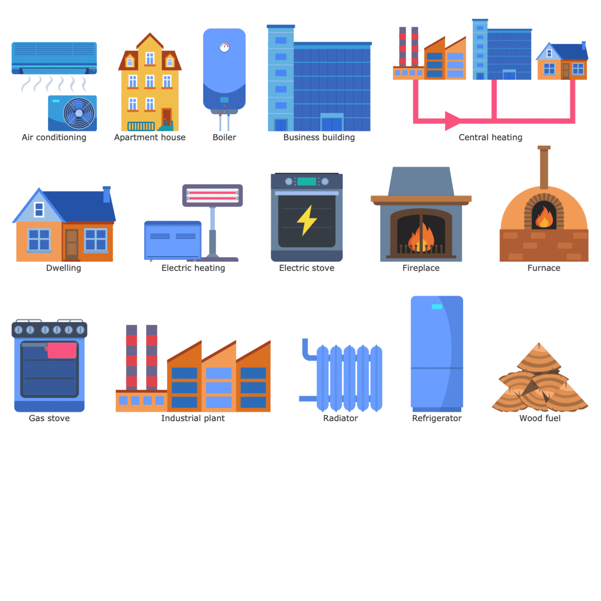 Vector Icons for Public Utilities Infografics