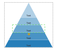 Pyramid diagram object selection