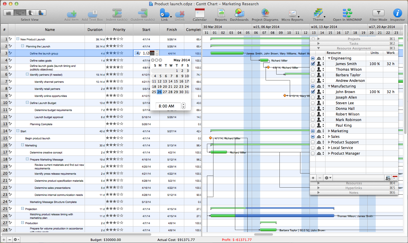 Advanced Resource Assignment in ConceptDraw Project