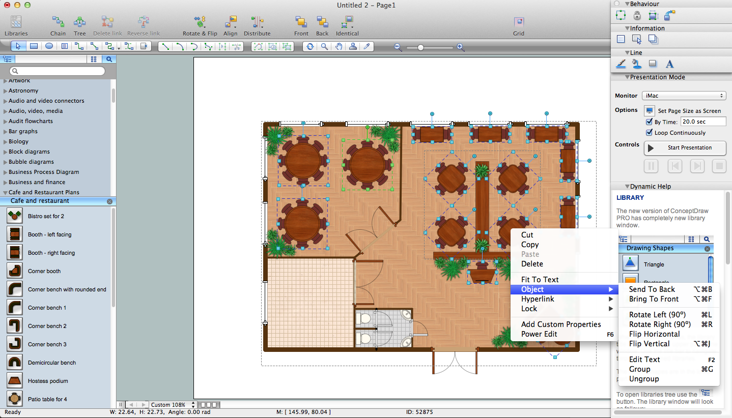 Layout Software Cafe Floor Plan