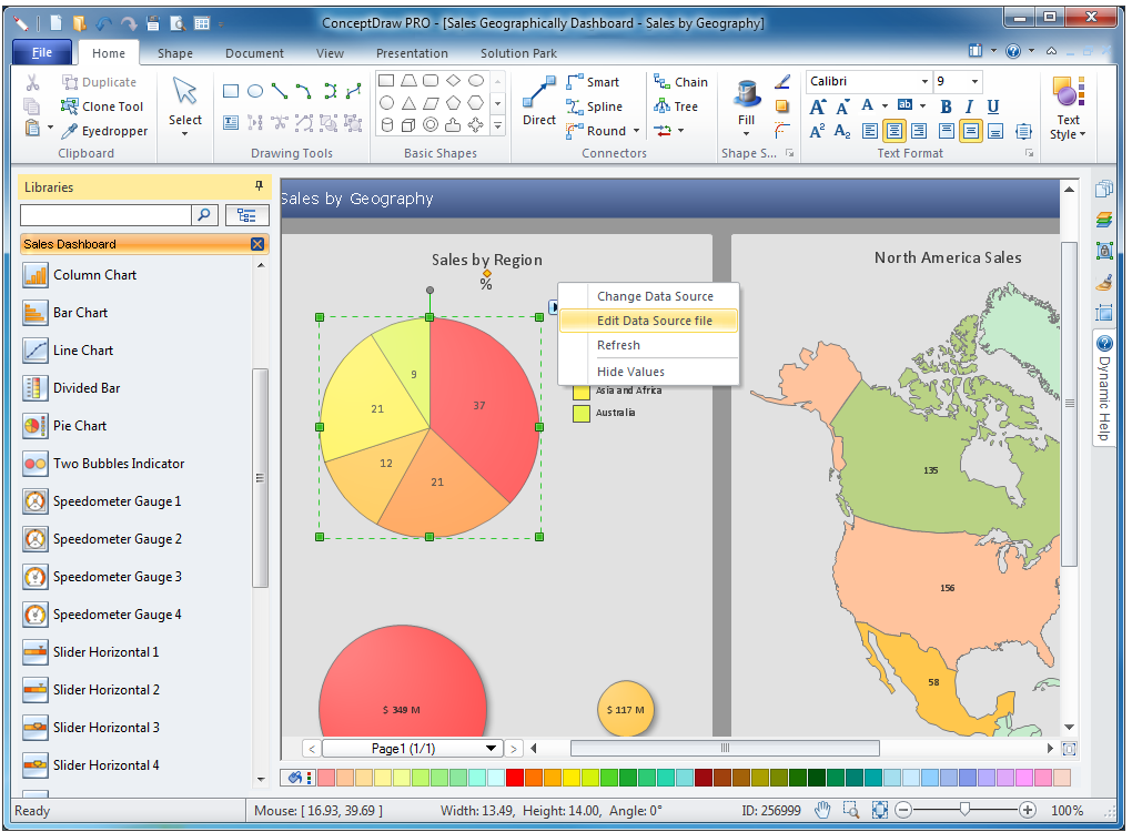 Sales Dashboard Design Elements icons and software diagraming tools win