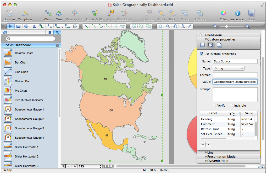 Sales Dashboard - Design Elements icons software diagraming tools mac