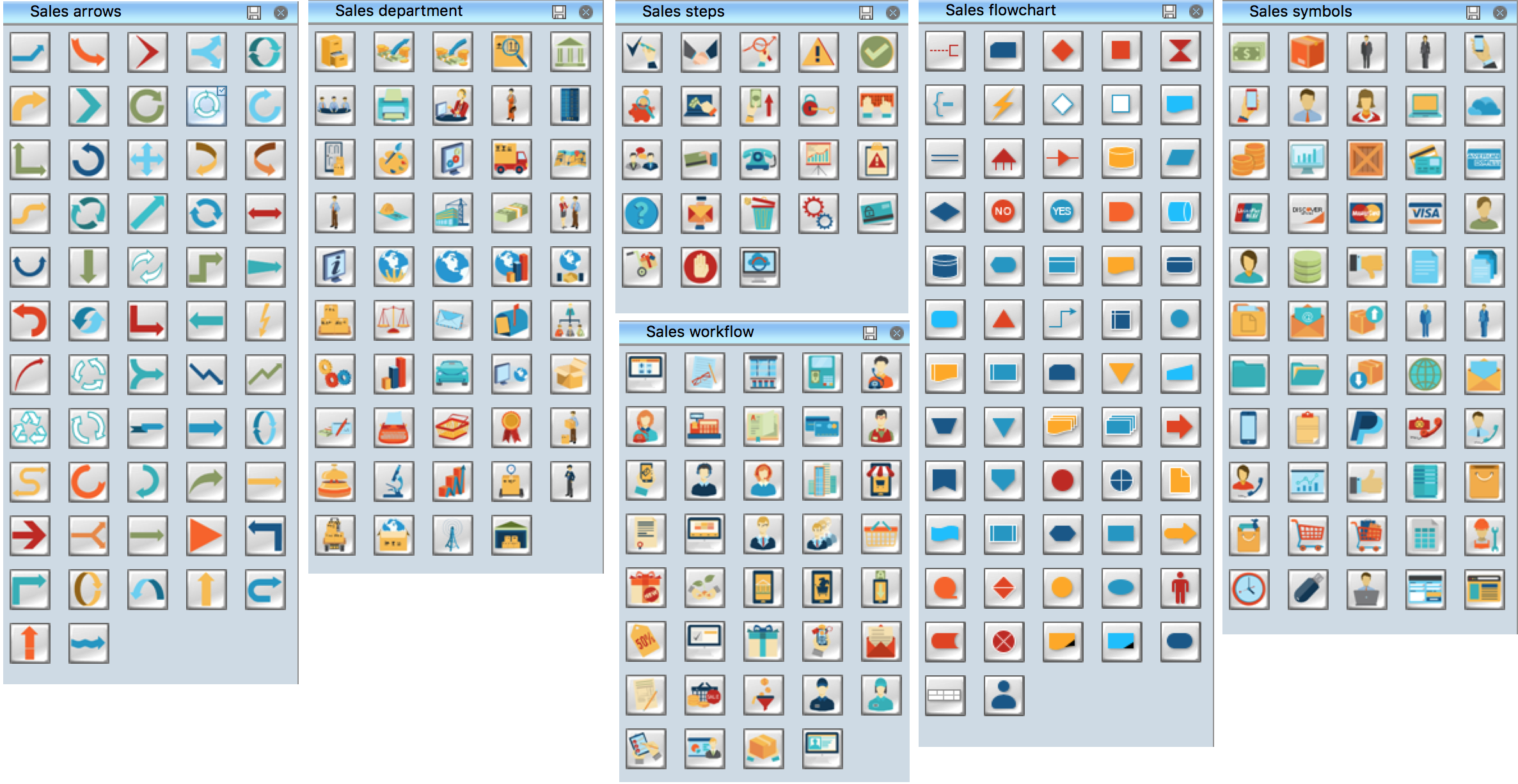 Process Flow Chart Icons