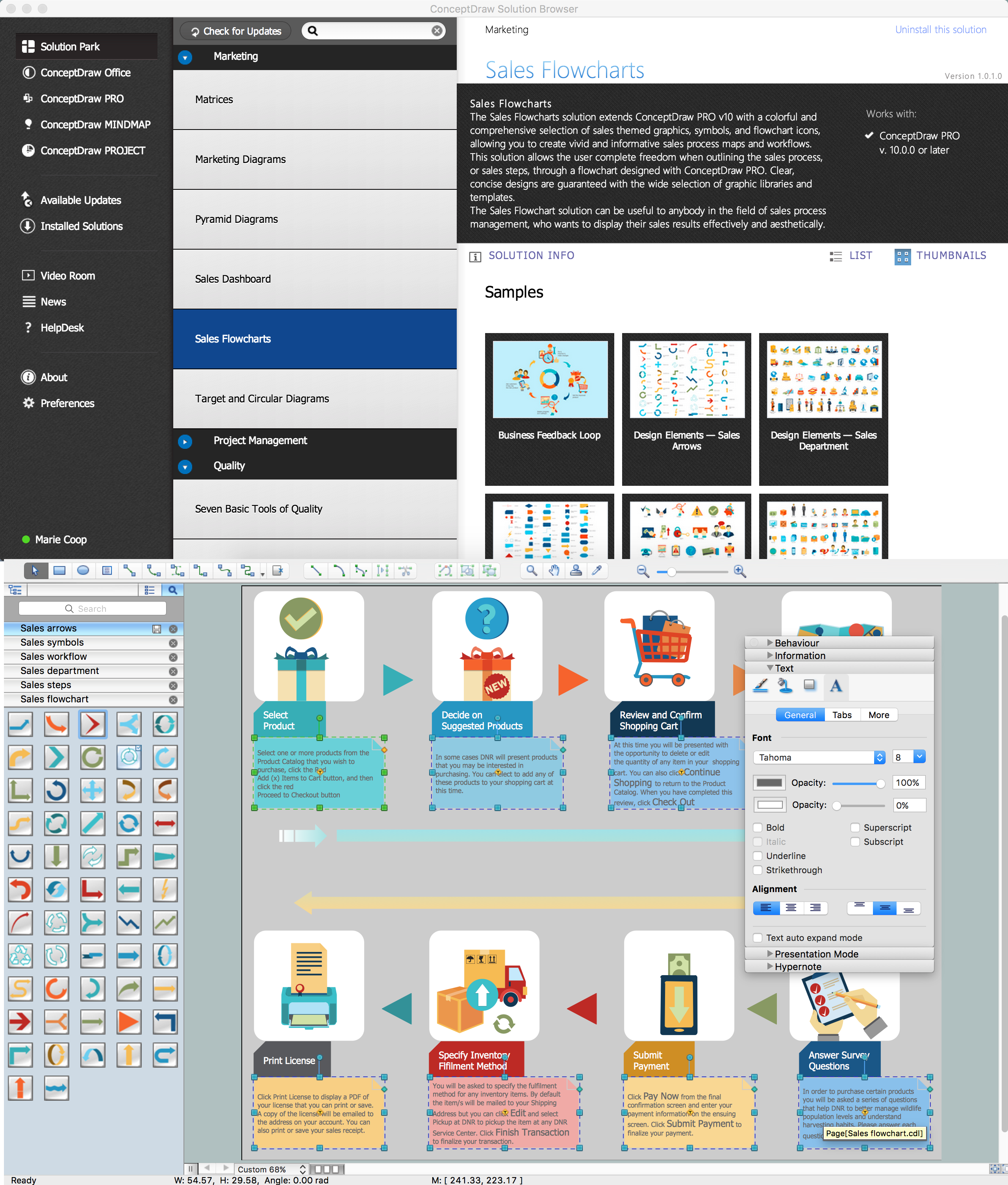 Sales Process Flowcharts solution