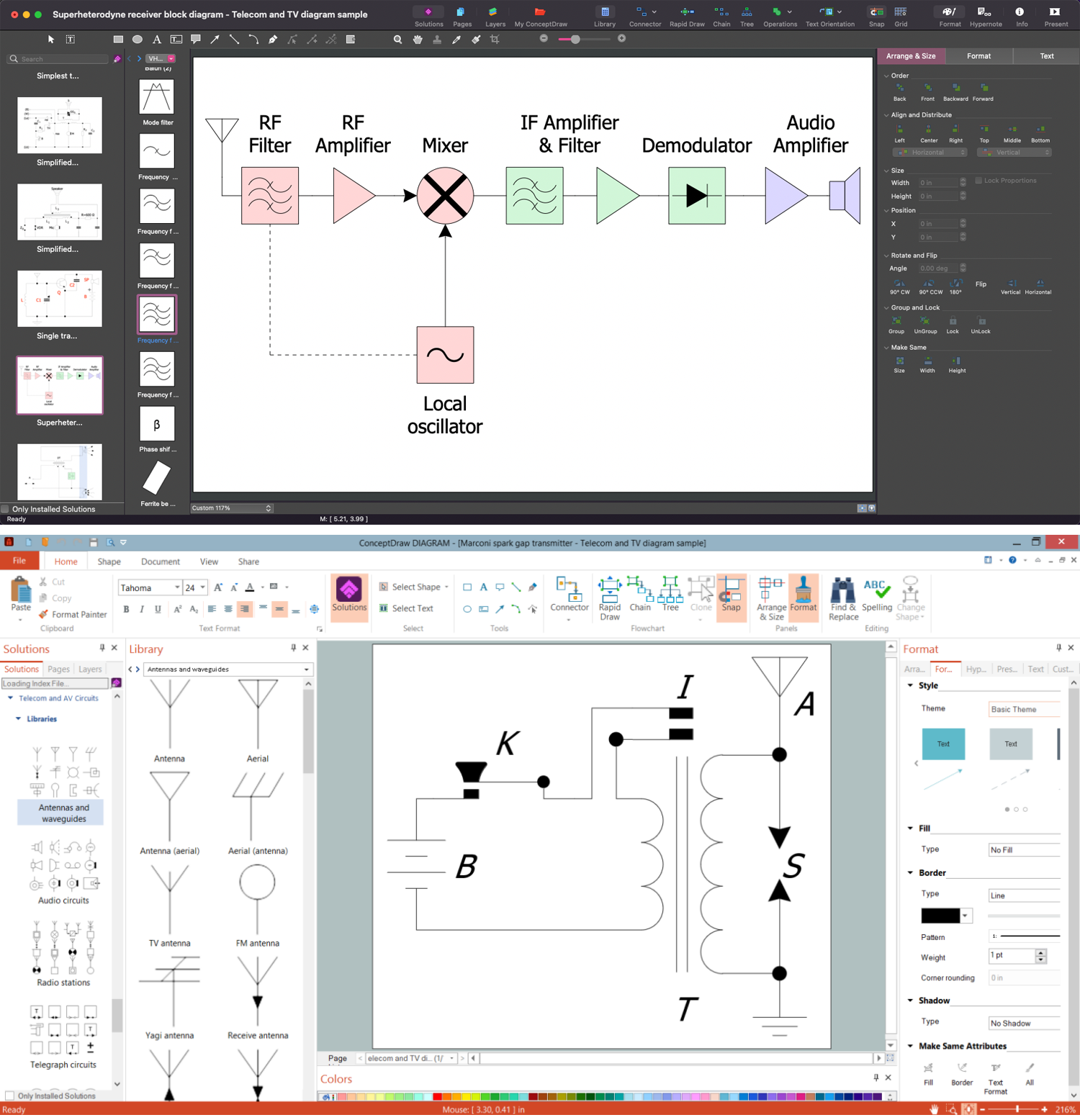 Creating Circuits with Antennas in ConceptDraw DIAGRAM