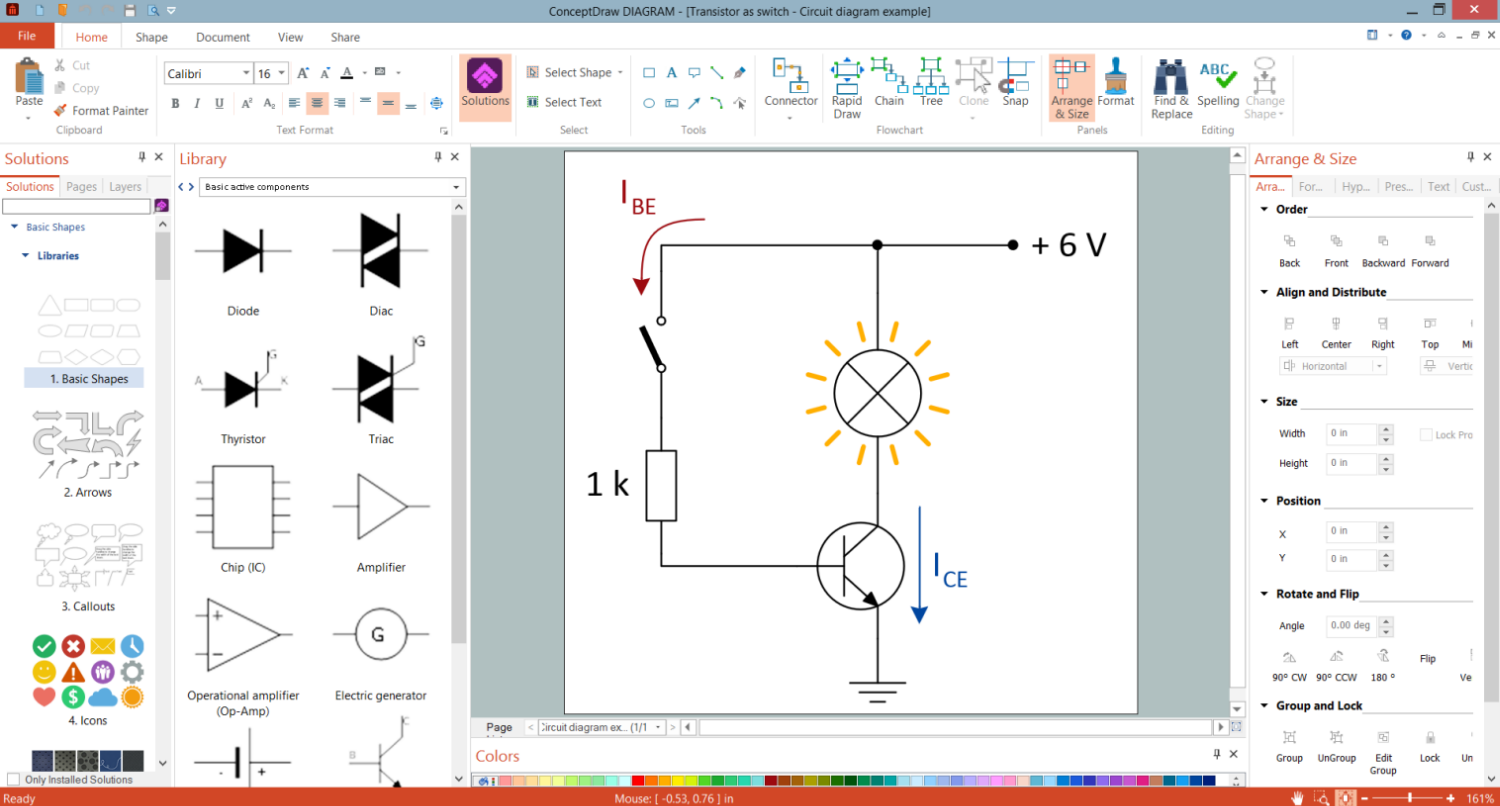 Circuit Diagrams Design in ConceptDraw DIAGRAM