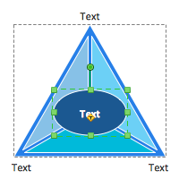 Triangular diagram object selection