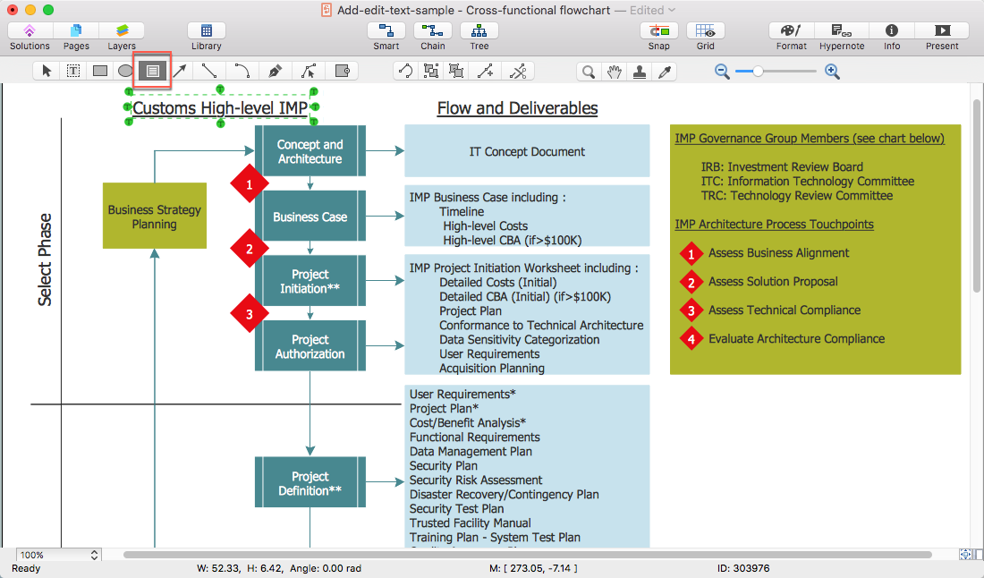 Adding and Editing Text on Mac | ConceptDraw Helpdesk