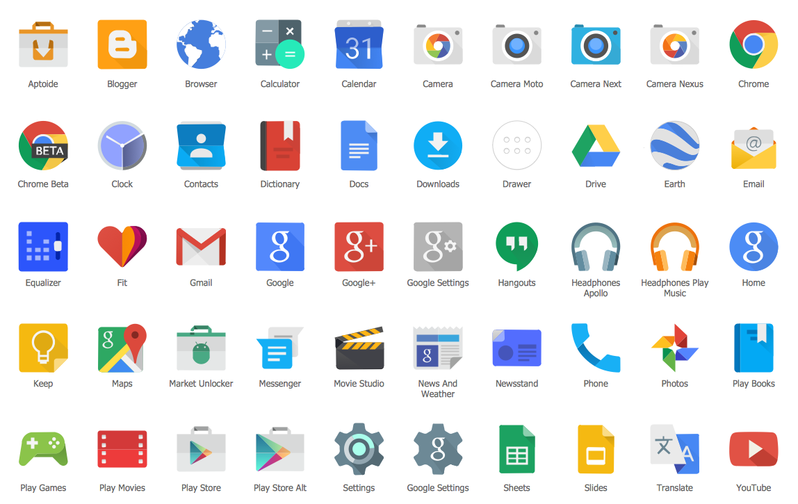 Android Product Icons