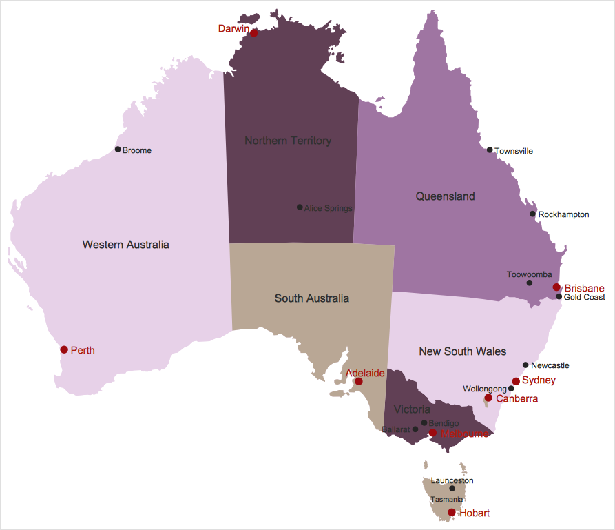 conceptdraw-australia map-solution