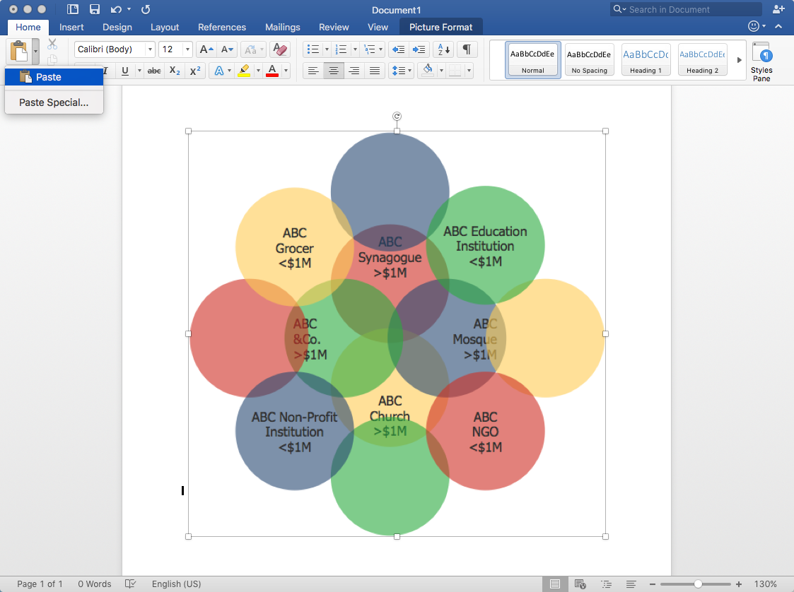 How to Add a Bubble Diagram to MS Word *