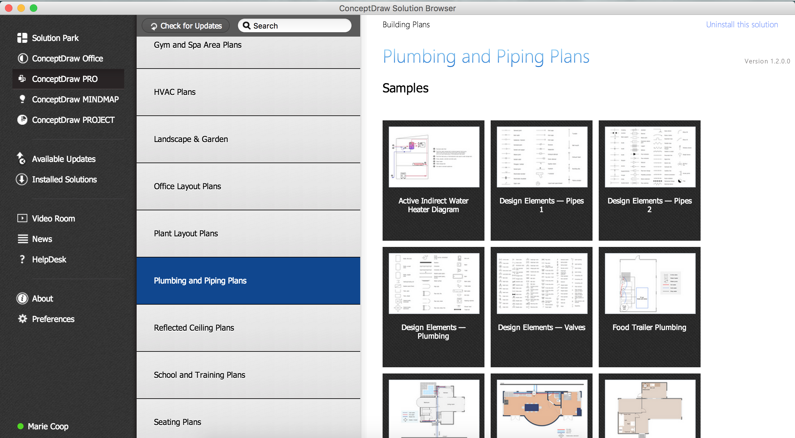 Design Plumbing and Piping Plan. Sample 2. Building Drawing Software.