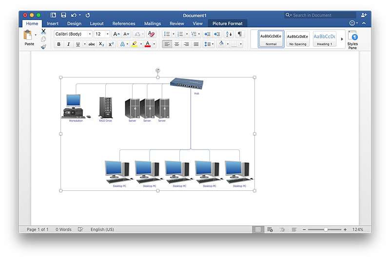 How To Add A Network Diagram To A Ms Word Document Using Conceptdraw Pro How To Add A Wireless Network Diagram To A Ms Word Document Using Conceptdraw Pro How