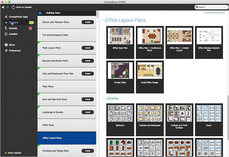 ConceptDraw STORE — Solutions *