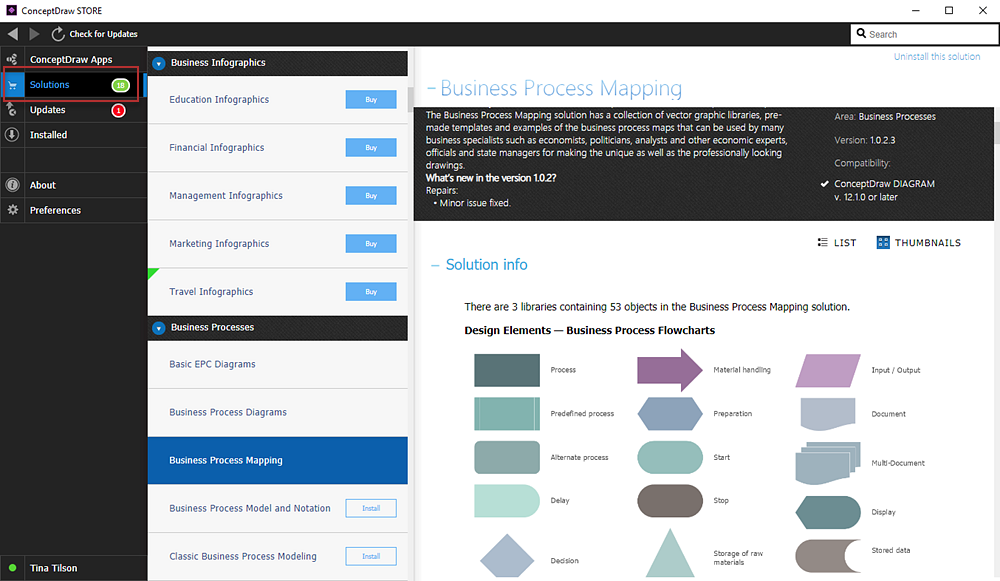 Guide on ConceptDraw STORE User Interface | ConceptDraw HelpDesk