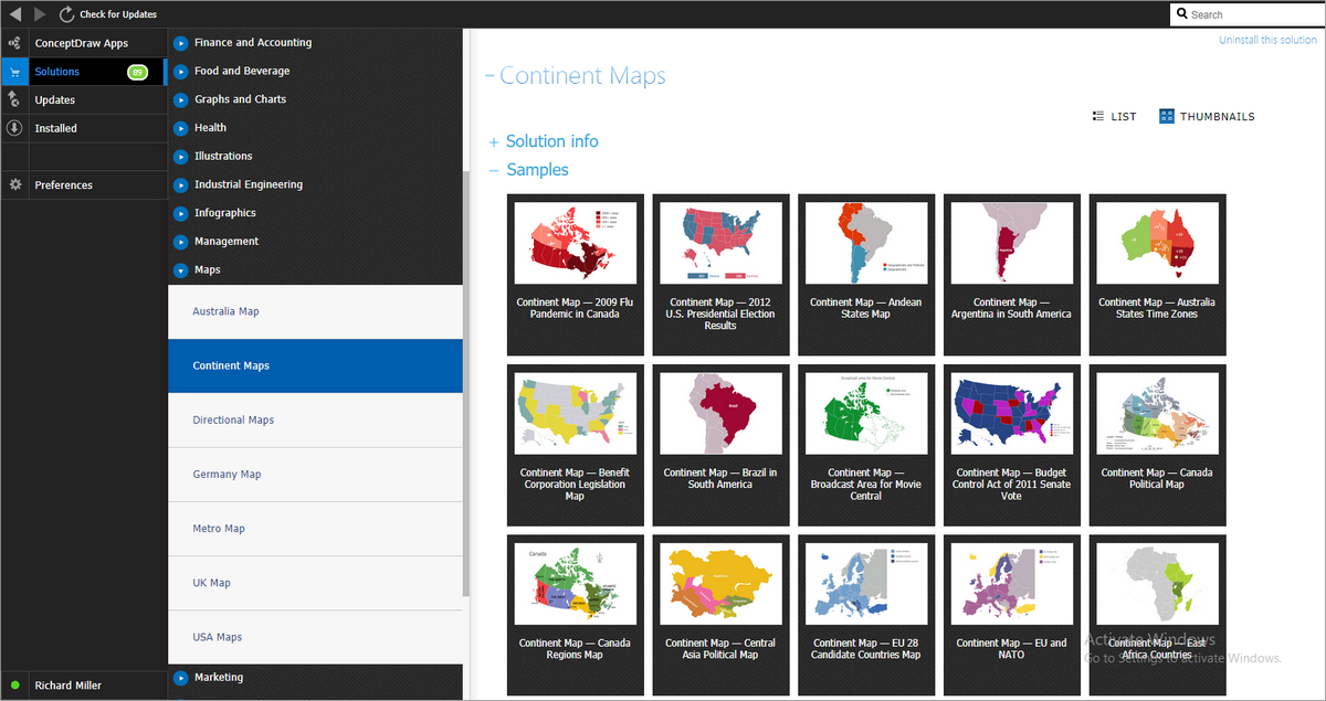 Continent Maps Solution in STORE