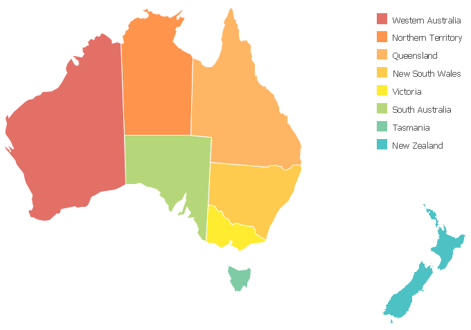 Australia Map Template