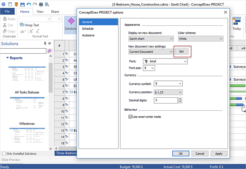 How to Customize the Default Project File on PC