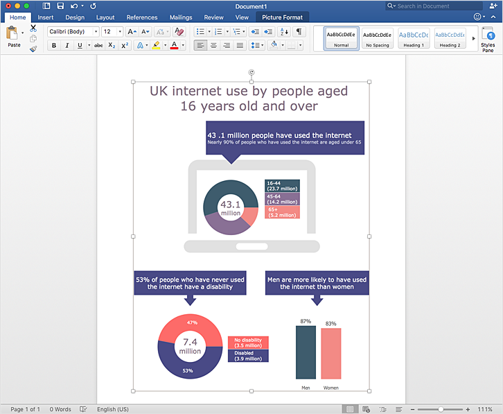 How to Add Data-driven Infographics to MS Word Document