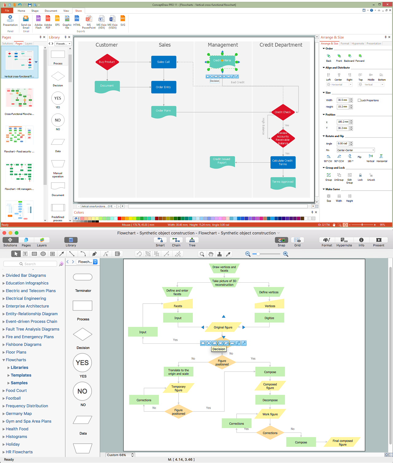 Example of Flowchart Diagram | Create Flowcharts & Diagrams | Business ...