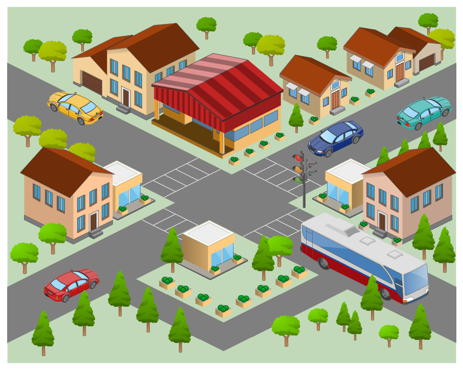 Directions Maps - Neighborhood 3D Directional Map