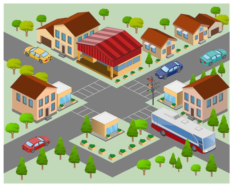 Directions Maps - Neighborhood 3D Directional Map Directions Maps - Neighborhood 3D Directional Map