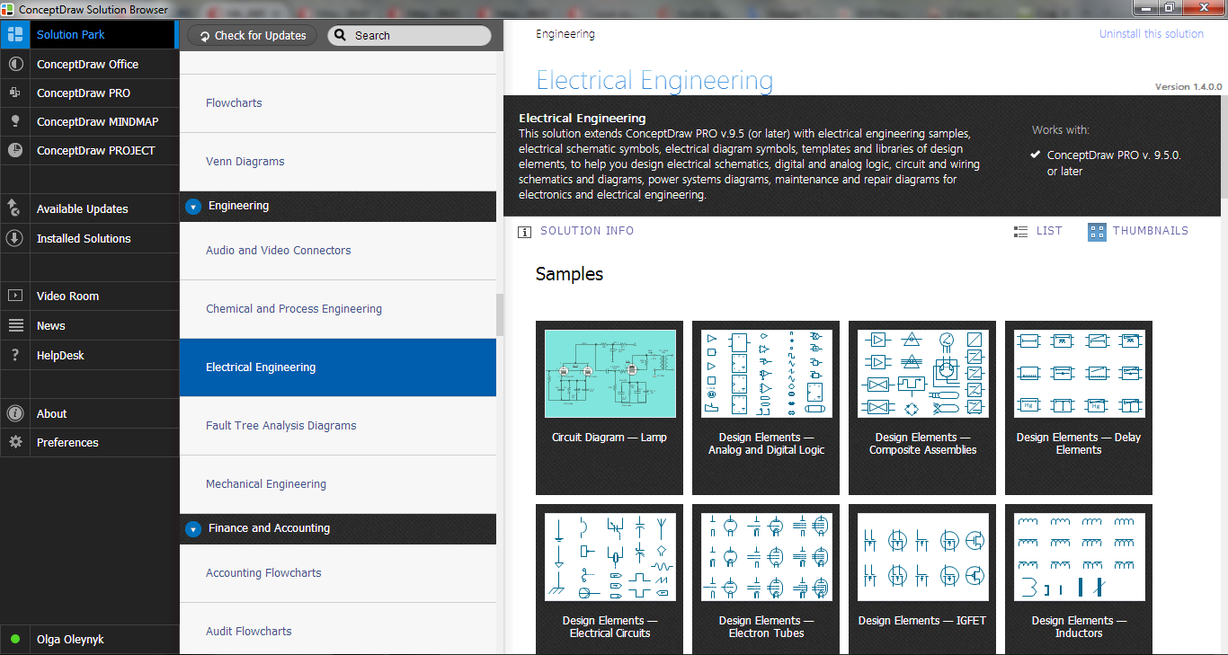 Electrical Engineering Solution in ConceptDraw STORE