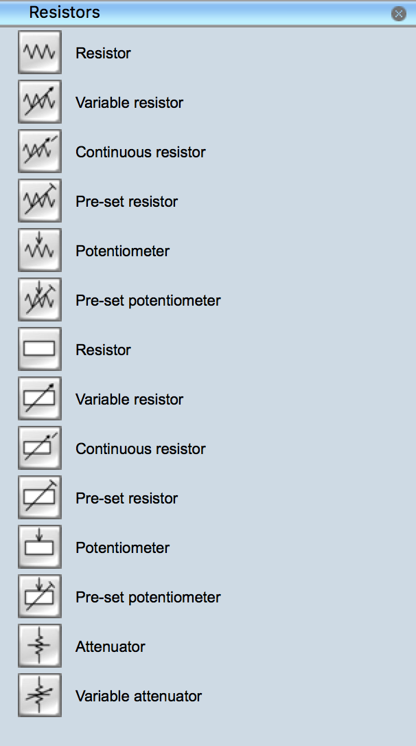 Electrical Schematic Symbols Resistor Circuit Diagram